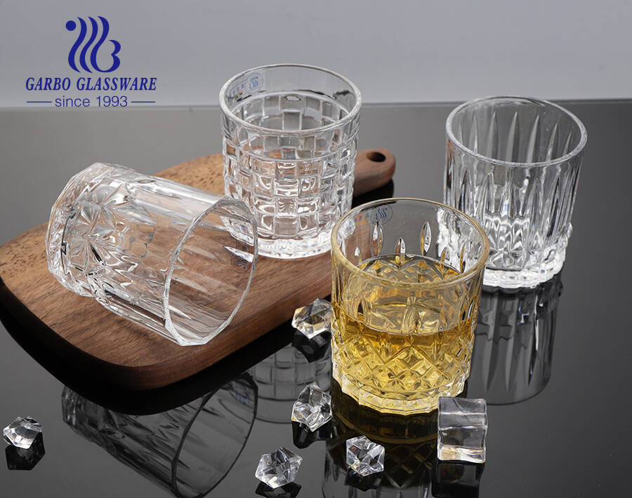 Usine de design classique en gros verre à whisky en verre de jus de 8 oz