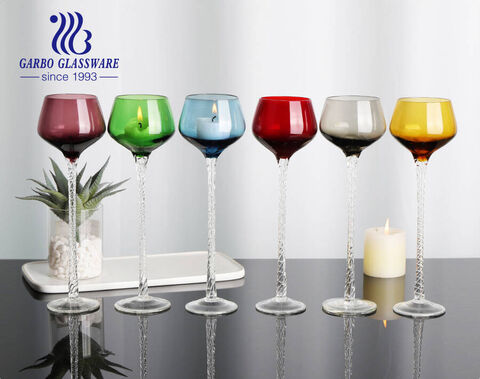 Tinted Unique Drinking Glasses Premium Stemmed Colored Glassware