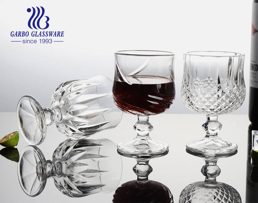 7oz New Design Wine Glasses Goblets Iced Tea Glasses Beverage Stemmed Glass Cups
