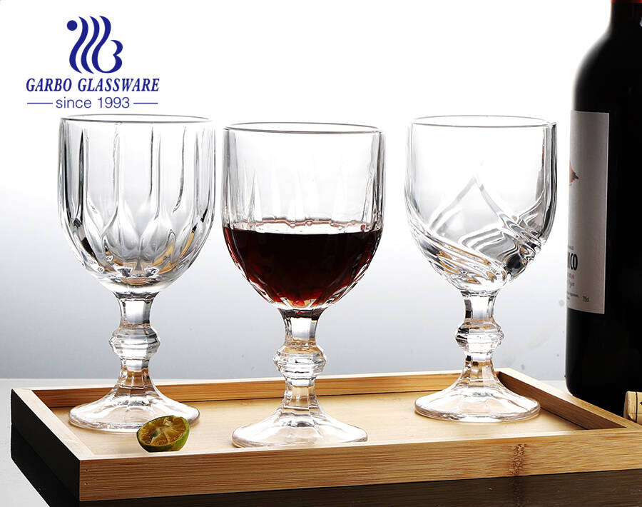10 oz 300 ml nouveau gobelet en verre à vin gravé de haute qualité pour bar et restaurant