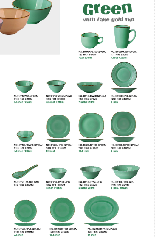 Colored Opal Glass Dinnerware By GARBO GLASSWARE