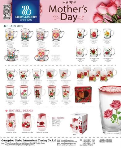 Garbo Nice Looking Glass Cups for Mother's Day