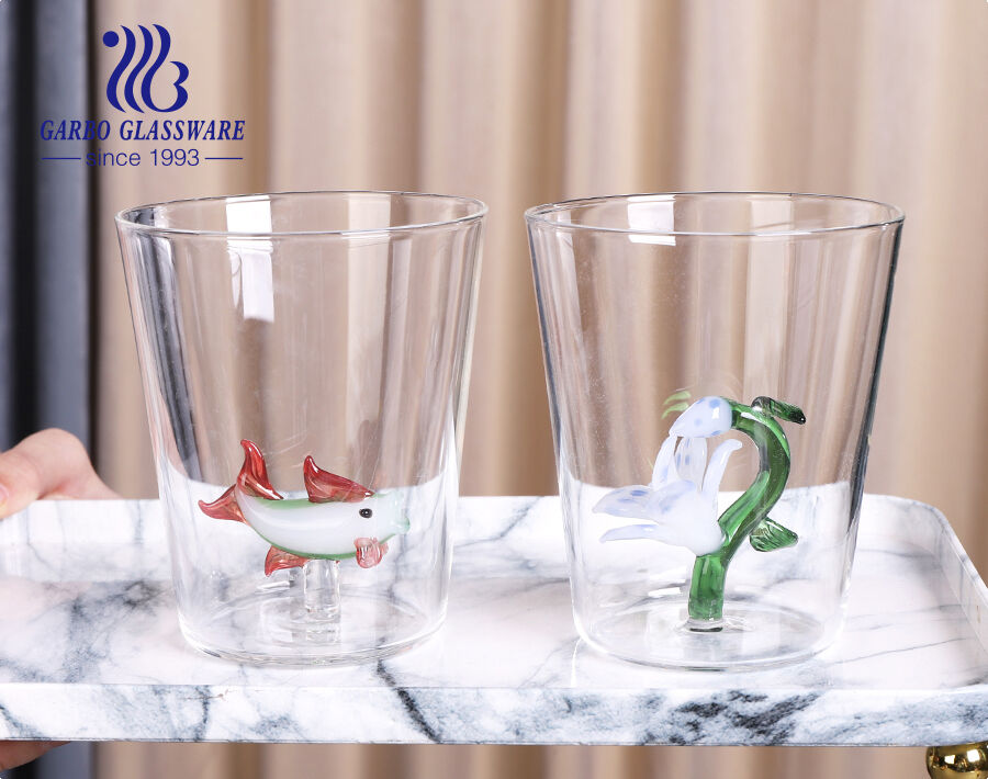Nouveaux designs Garbo pour les gobelets en verre à haute teneur en borosilicate pour un usage quotidien