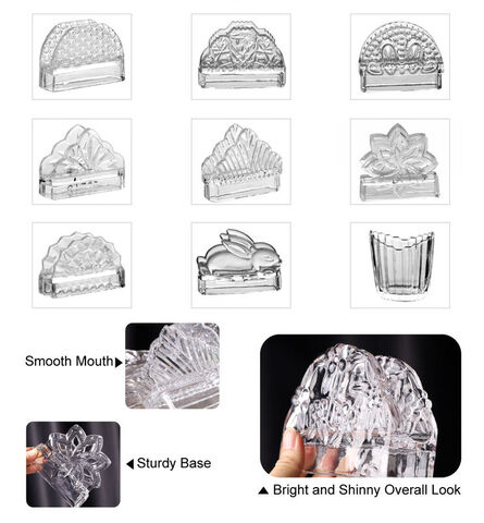 Продам держатели для салфеток из прозрачного стекла 5 дюймов.
