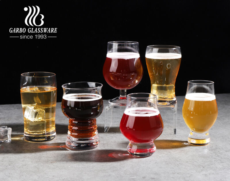Types of machine blown beer glass from GARBO