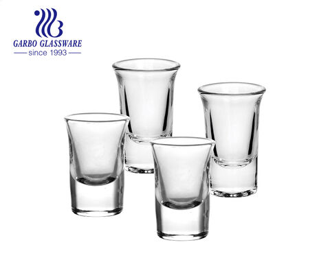 4-teiliges Set transparentes Wodka-Schnapsglas mit 1.5 Unzen klassischem Design auf Lager