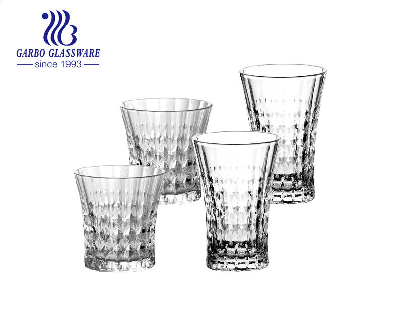 High-end quality glass cup for whiskyand juice service