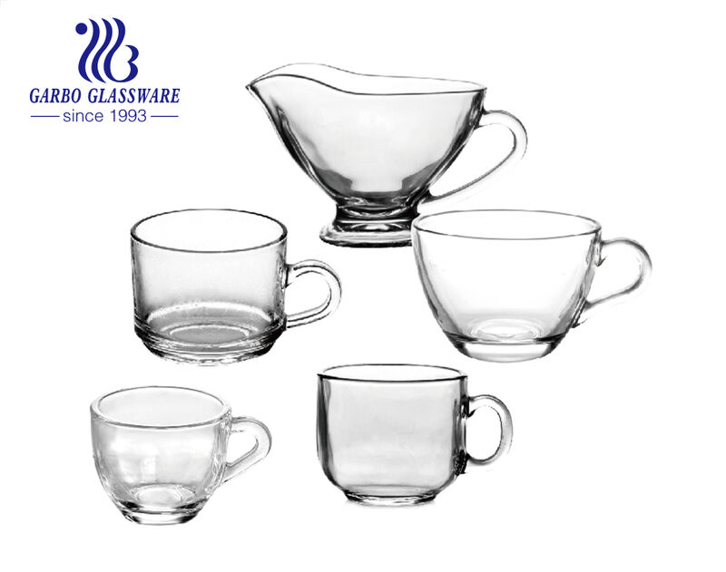 In stock classic design clear soda lime glass coffee mug