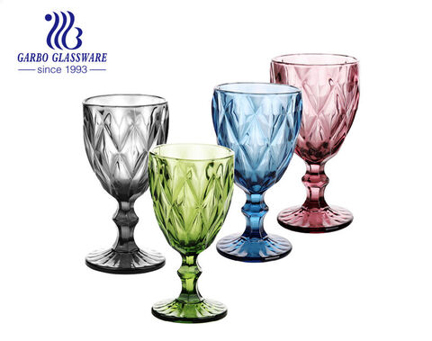 GARBO Classical Engraved Design Solid Color Glassware