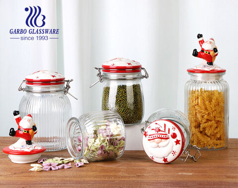 Storage Jar with Christmas Lids - Adding Joy and Warmth to the Holidays