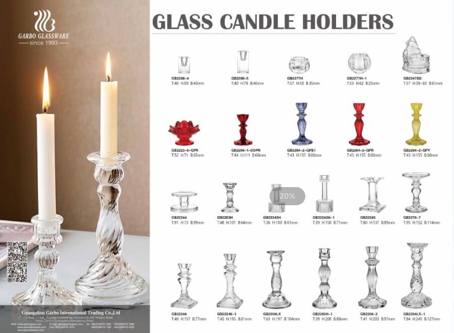 glass candle holder wholesale