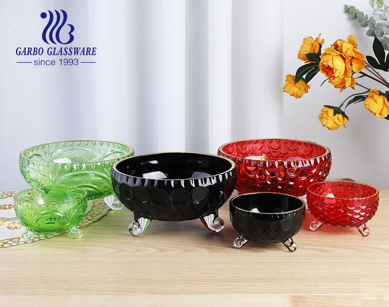 Erhöhen Sie Ihr kulinarisches Erlebnis mit dem luxuriösen 7-teiligen Glasschüssel-Set von Guangzhou Garbo