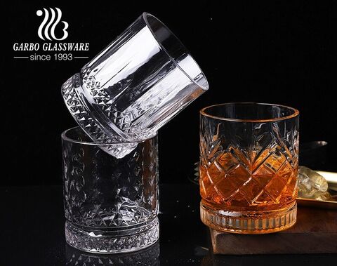 220-ml-Wasserbecher aus Dublin-Glas mit eingraviertem neuen Design