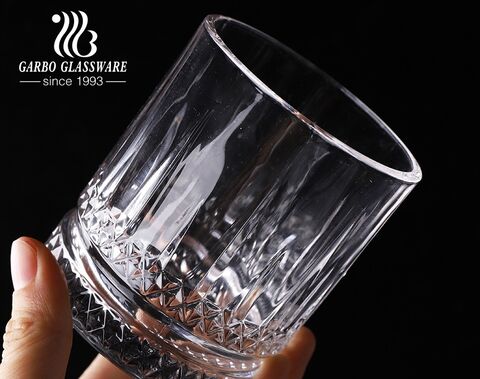 220-ml-Wasserbecher aus Dublin-Glas mit eingraviertem neuen Design