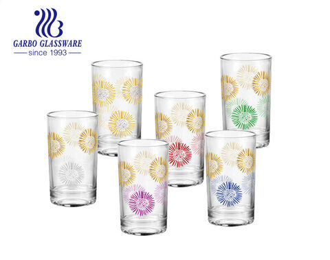 Neues Aufkleber-Design-Teeglas-Set, individuelle Glas-Teetasse für den Großhandel