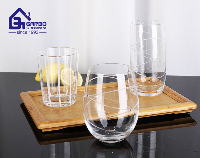 Elegant cold pattern and high-end hand-blown glass
