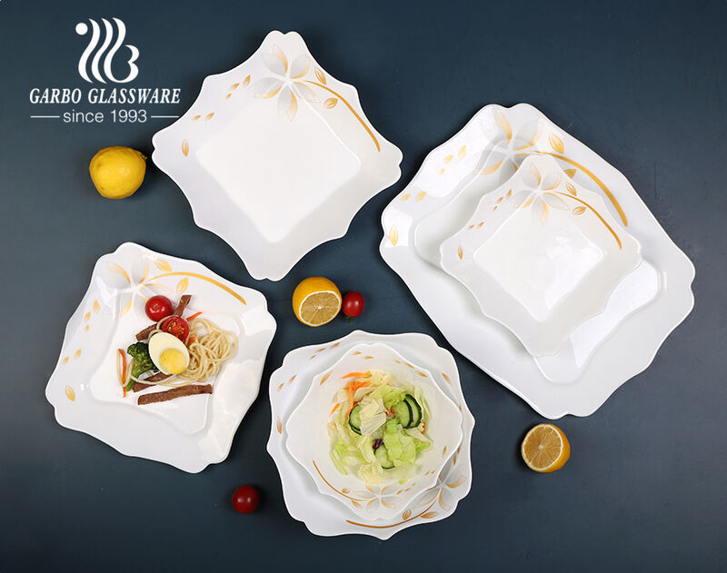 Luxury opal glassware dinner set for Algeria and Egypt