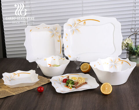 Luxury opal glassware dinner set for Algeria and Egypt