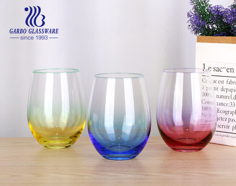 Partial Bottom Color Spray Glass Tumbler Wholesale Glass Drinking Cup
