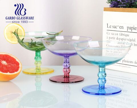 3000pcs MOQ handmade wide mouth cocktails stemware