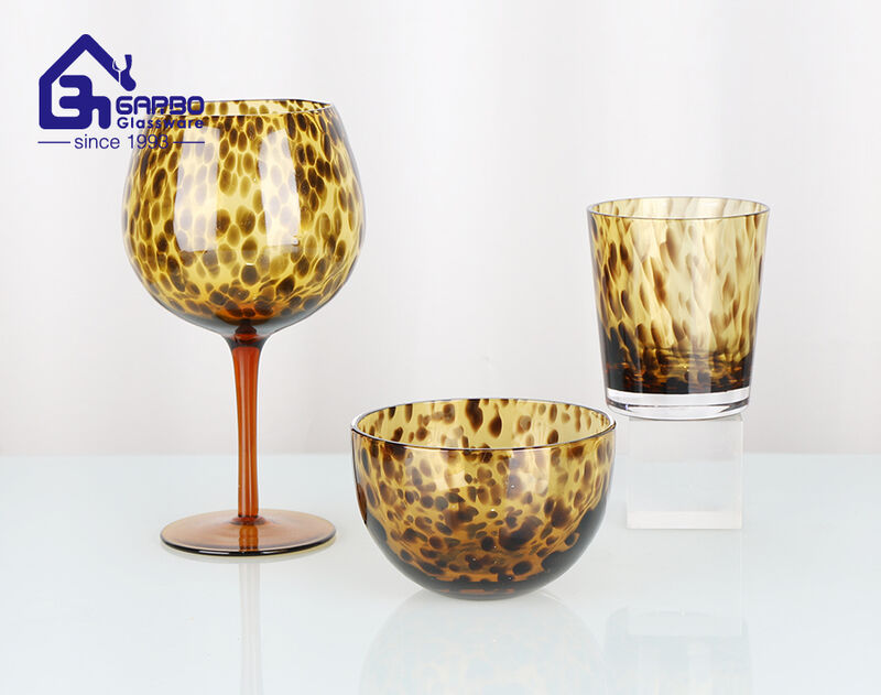 2024 Top selling colorful decorative handmade wine glass cup