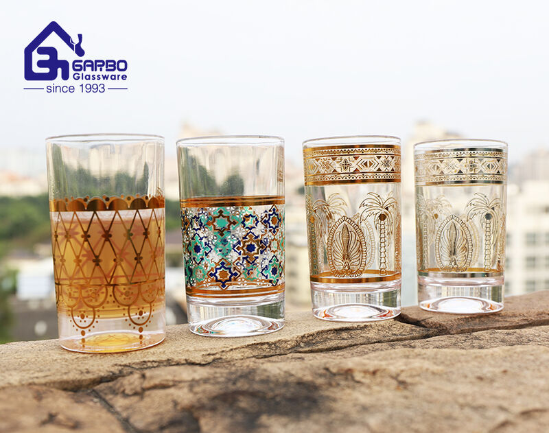 Paquete de vasos para beber Juego de vasos de té marroquí de 12 piezas