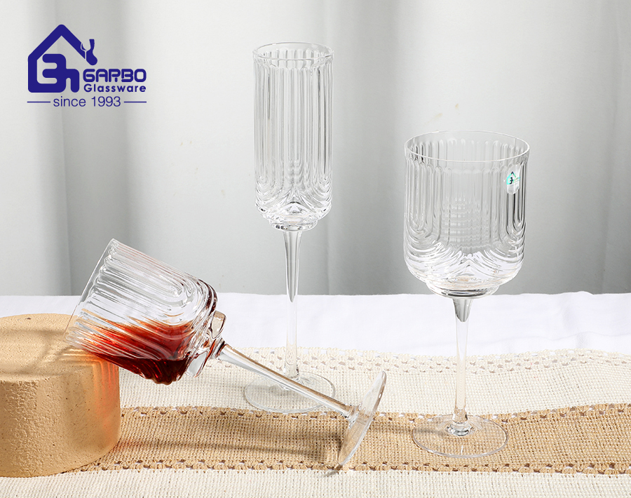 Luxury High-end crystal glass stemware with "U" design