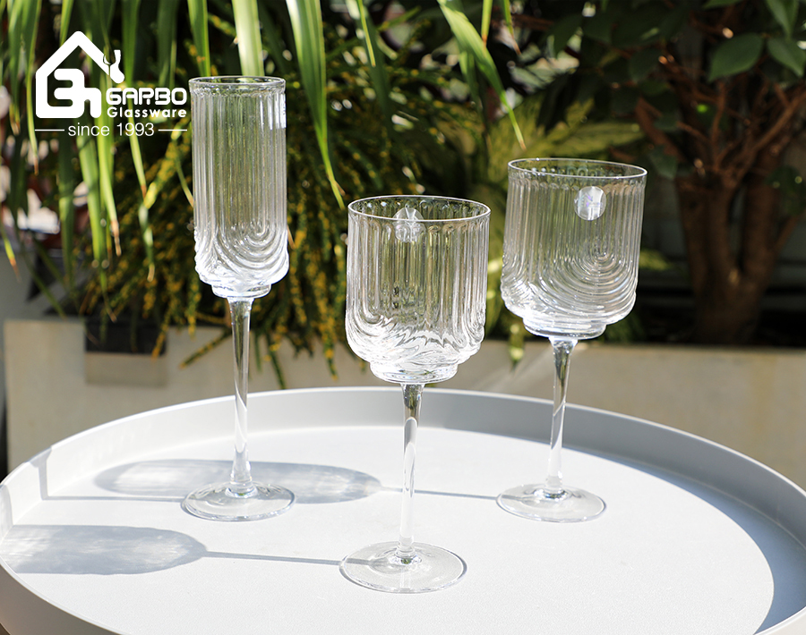 Luxury High-end crystal glass stemware with "U" design