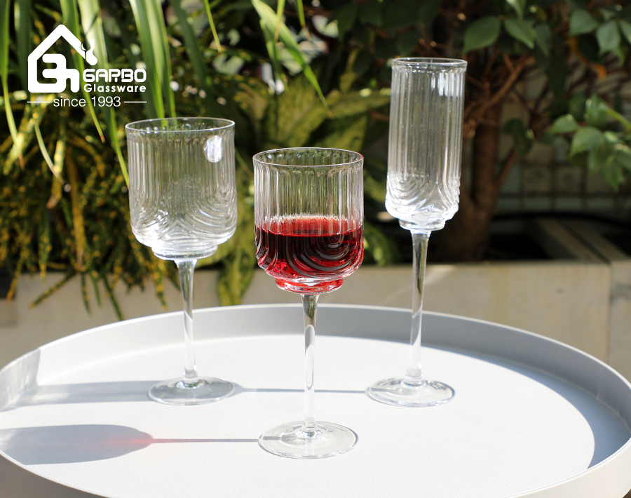 Luxury High-end crystal glass stemware with "U" design