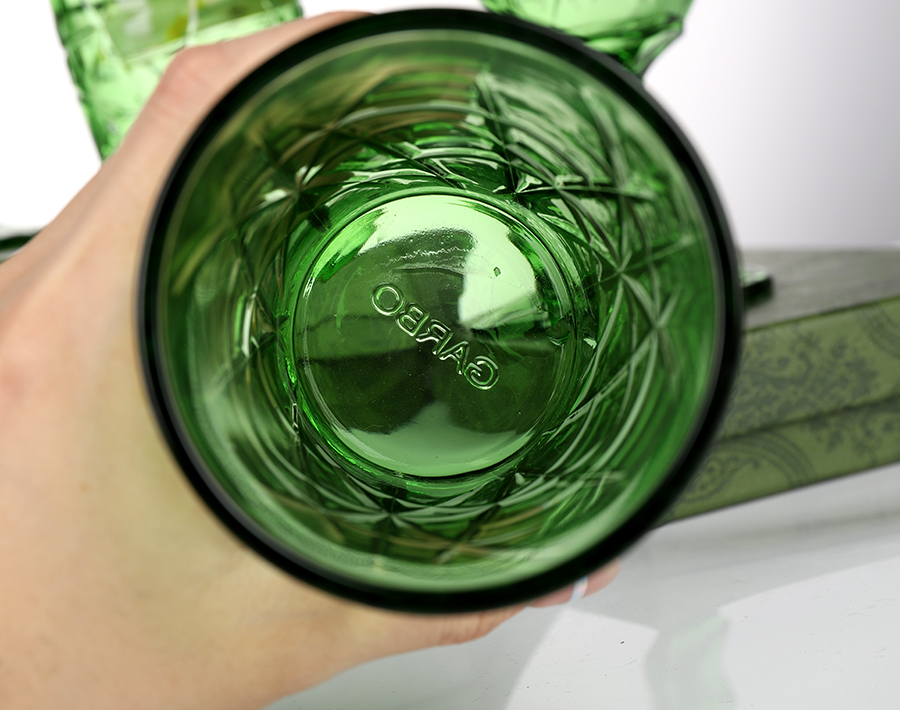 Luxury never fade solid color glass cup series for table dinner