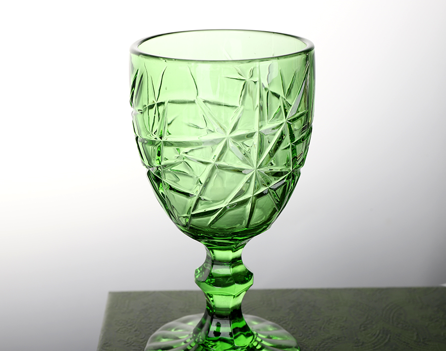 Luxury never fade solid color glass cup series for table dinner