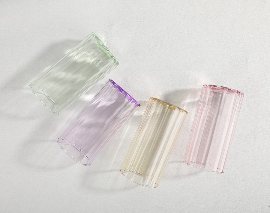 Made in China customized colored glass tumbler 16oz water juice wine glass cups