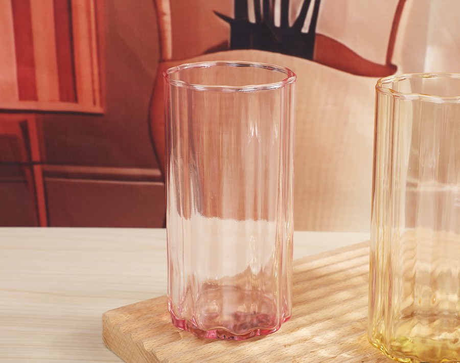 Made in China customized colored glass tumbler 16oz water juice wine glass cups