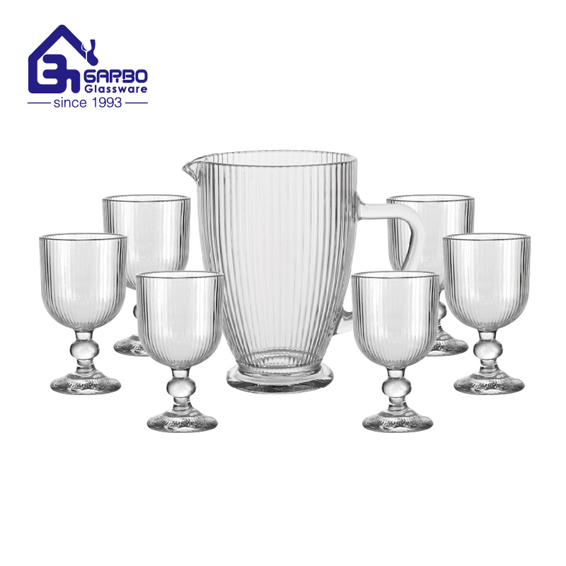 South American market hot sale 7pcs set glass jug set with tumbler