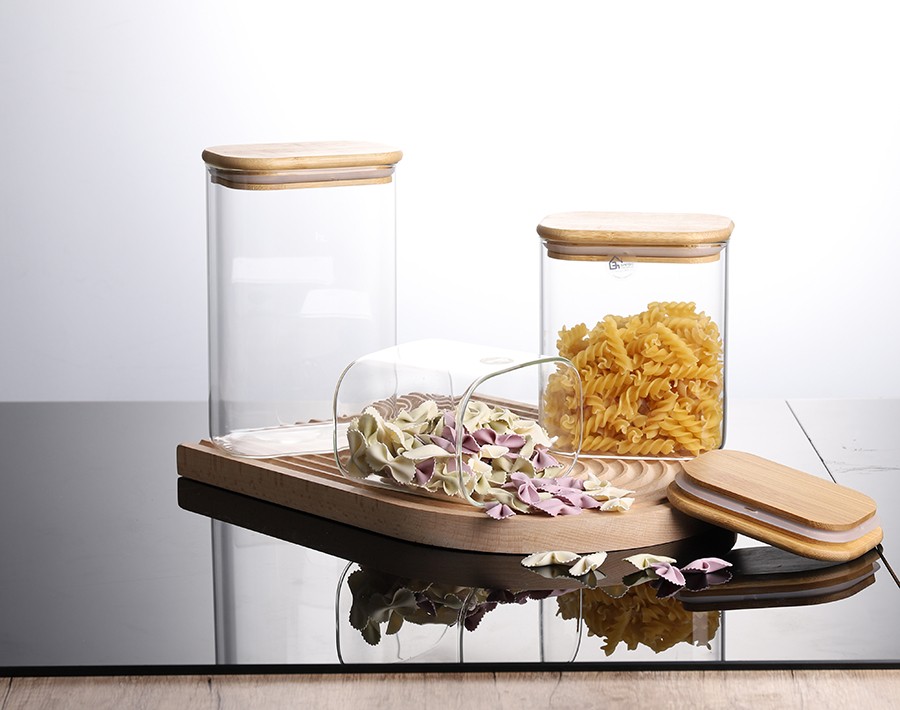 Square Rectangle shaped borosilicate glass jar canister - (2).jpg