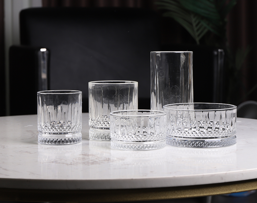 Garbo own mould engraved design glassware series glasses cup