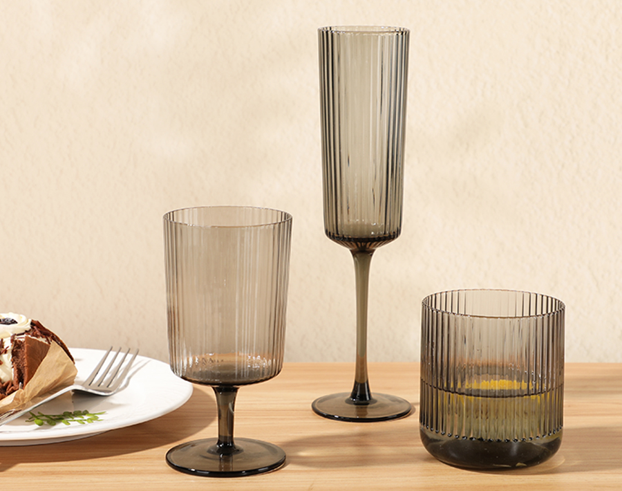 325ml Grey color goblet stemware handmade craft factory wholesale