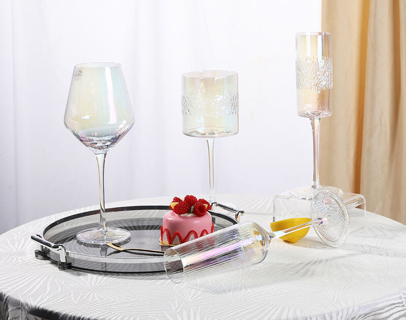 The charm of the ion-plated luxury glass stemware series