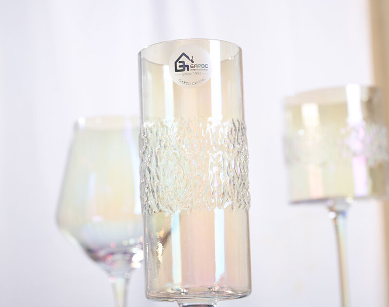 The charm of the ion-plated luxury glass stemware series
