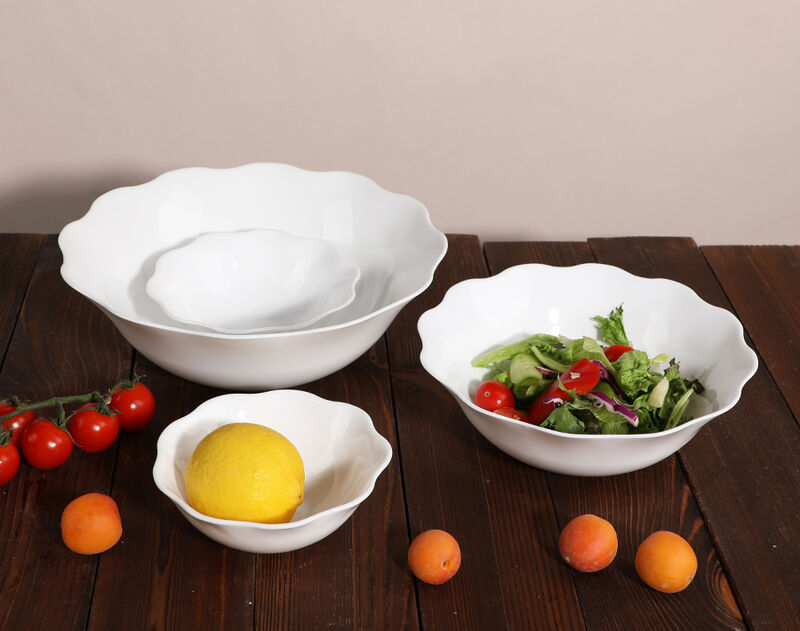 Garbo high quality white opla glass bowl