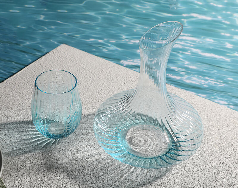 New item glass decanter set colored wine glass set gift promotion