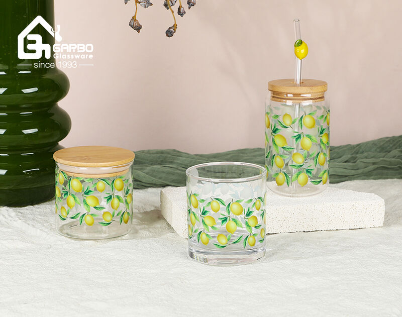 New Arrival Lemon-Patterned Glass Drinkingware Series