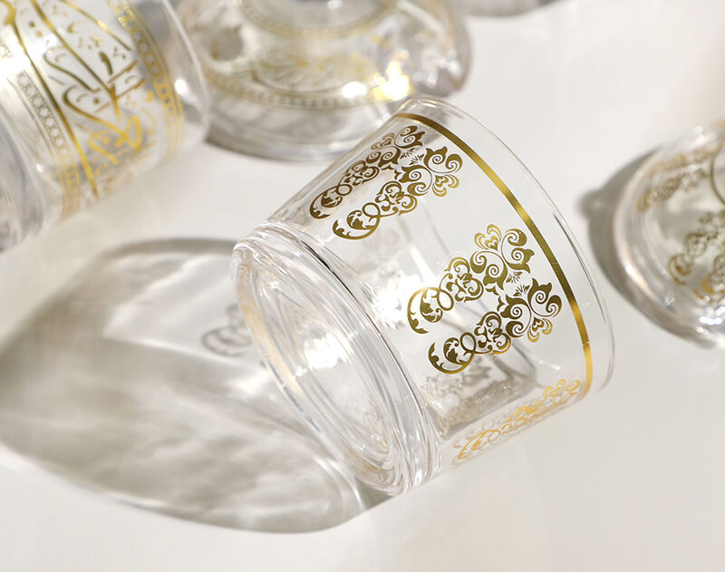 small size candy jar with custom middle east decal