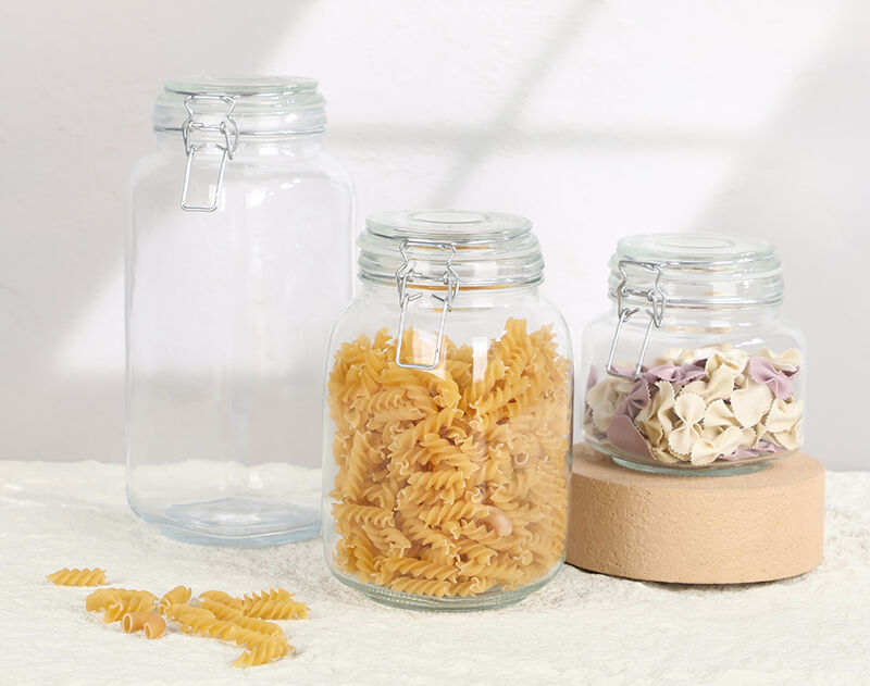 500ML Machine-made Cheap Glass Storage Jar with Leak-proof Lid 500ML Machine-made Cheap Glass Storage Jar with Leak-proof Lid