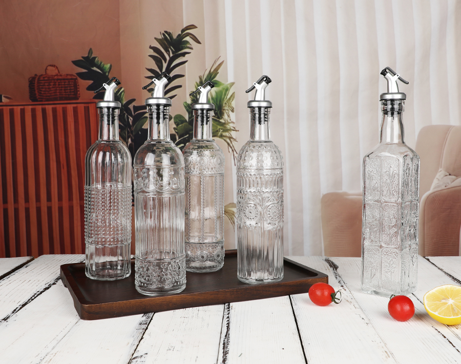 Factory New Arrival Stock Glass Oil Bottle