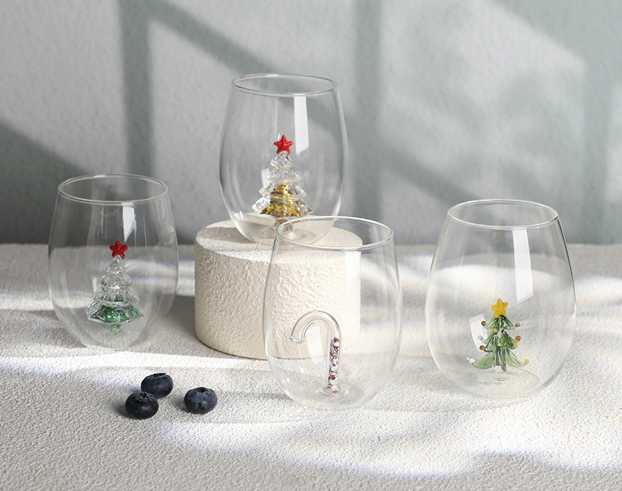 500ml 3D designs decoration glass stemless water cup tumbler 500ml 3D designs decoration glass stemless water cup tumbler