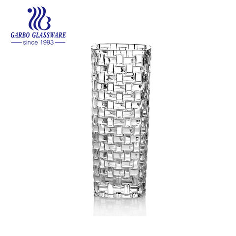 Wholesale elegant square colored glass vase 15cm height