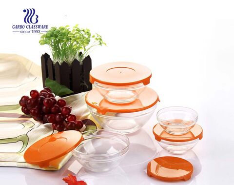 Wholesale cheap price 5pcs glass salad bowl set