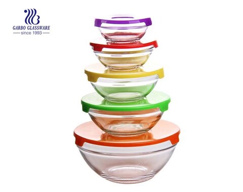 Set Di 3 Ciotole In Vetro Trasparente Vintage: Perfette Per Insalate, Frutta E Gelato!