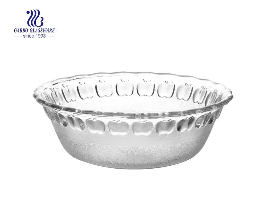 STOCKED 5 size classic apple shape glass bowl 